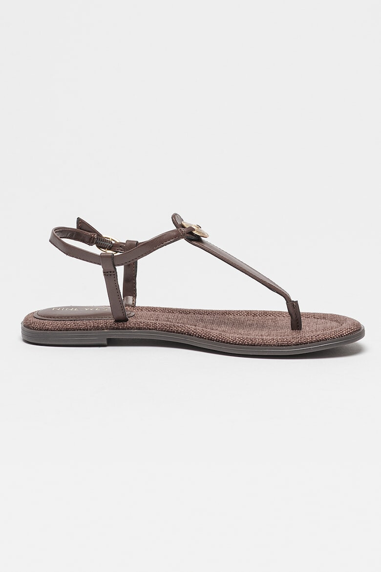 NINE WEST Sandale de piele ecologica cu bareta separatoare Dayna - Pled.ro