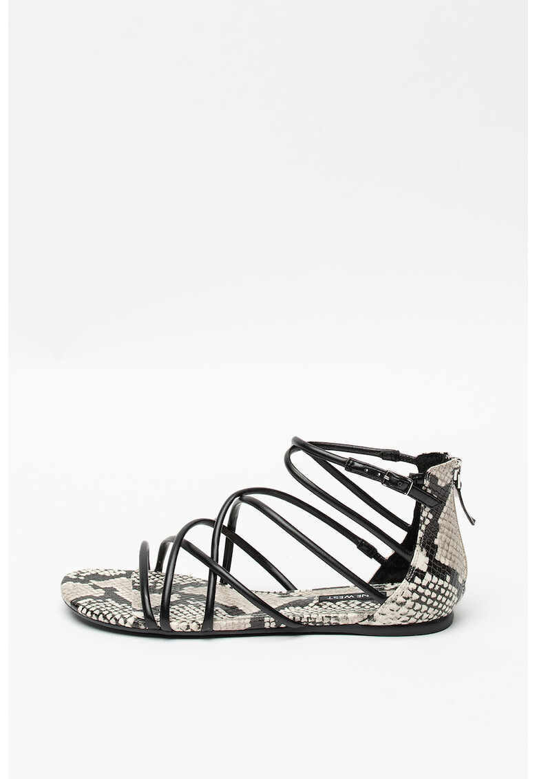 NINE WEST Sandale de piele ecologica cu talpa plata Whisper - Pled.ro