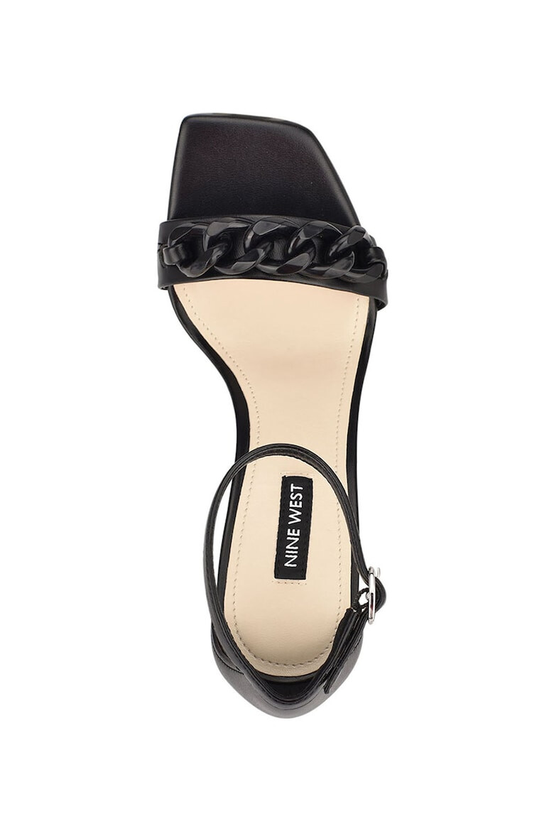 NINE WEST Sandale din piele ecologica cu toc masiv Mindful - Pled.ro