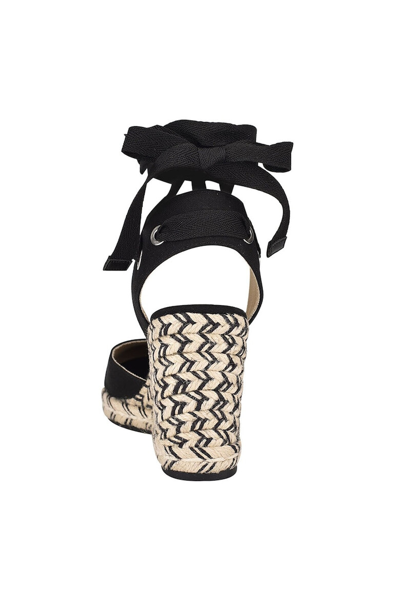 NINE WEST Sandale tip espadrile cu talpa wedge si bareta infasurabila pe glezna Friend - Pled.ro