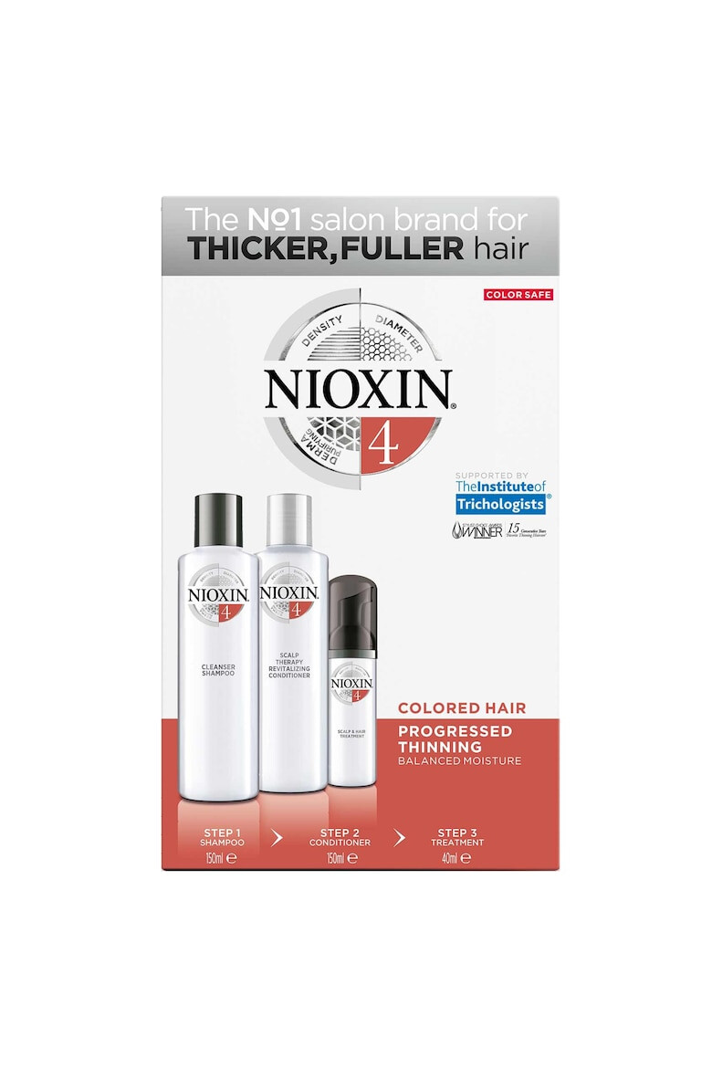 Nioxin Kit impotriva caderii parului System 4: Sampon + Balsam + Tratament - Pled.ro