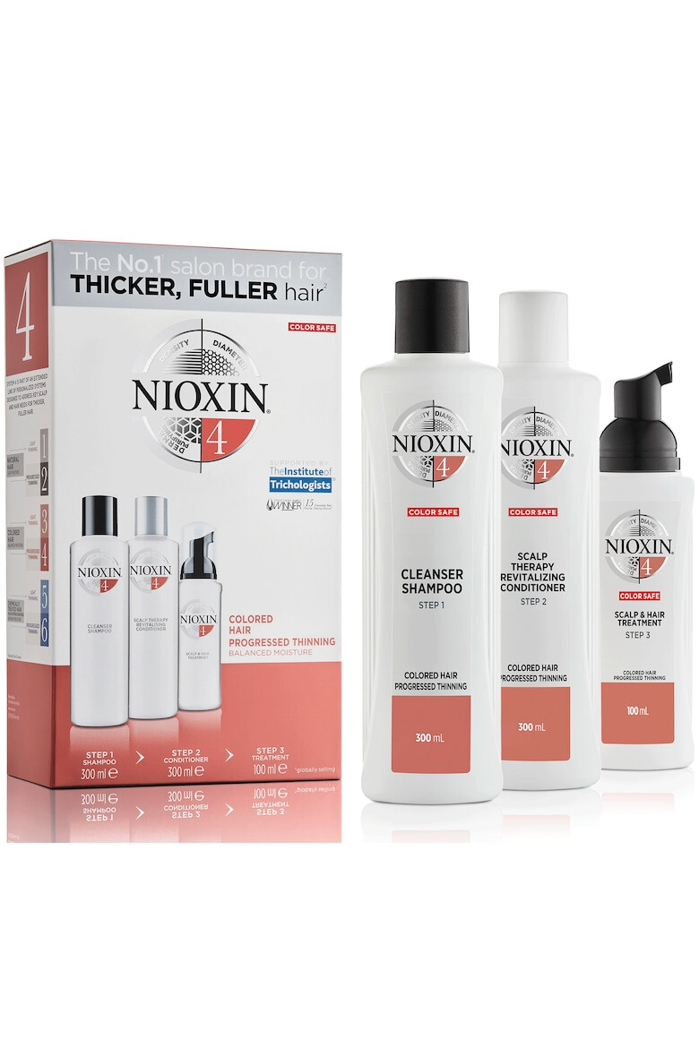 Nioxin Kit impotriva caderii parului System 4: Sampon + Balsam + Tratament - Pled.ro