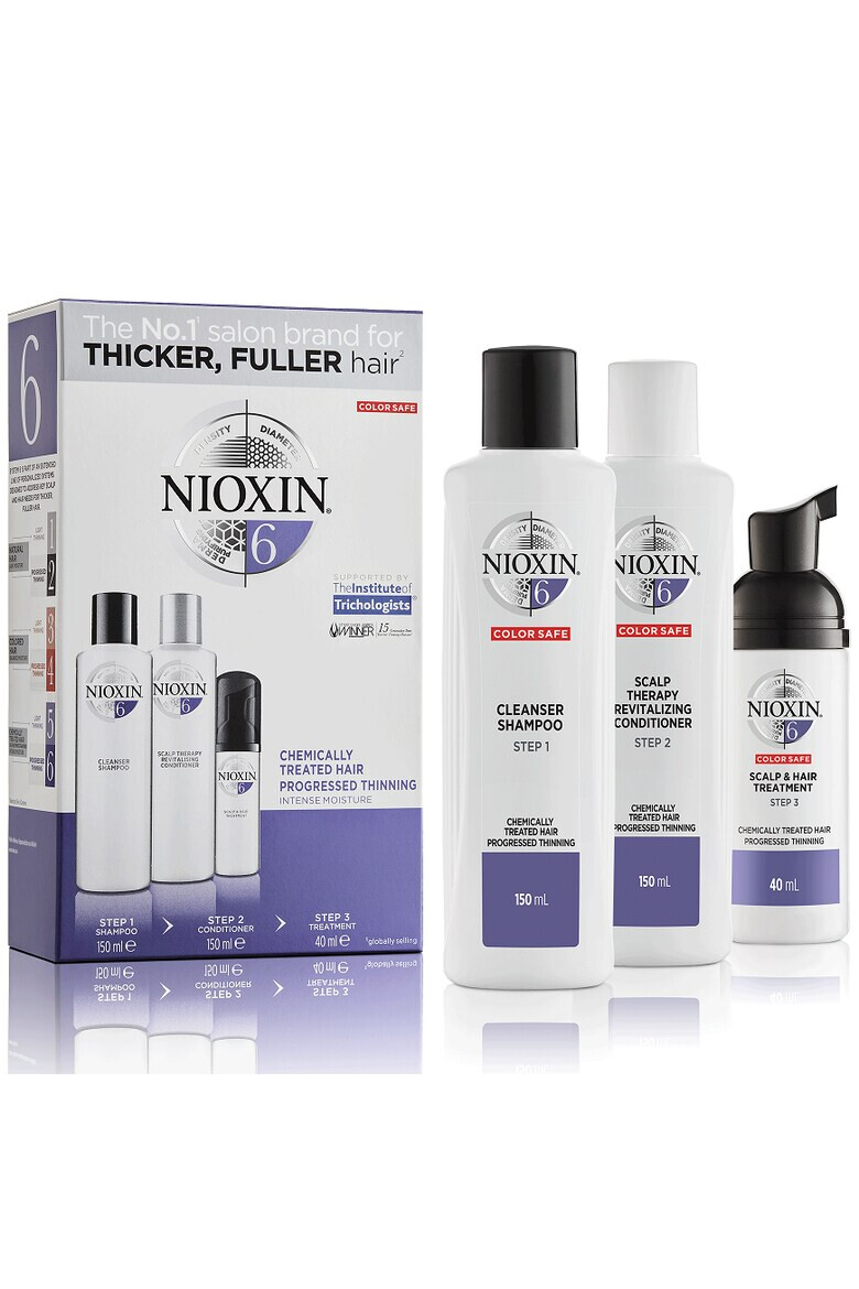 Nioxin Kit impotriva caderii parului System 6: Sampon + Balsam + Tratament - Pled.ro