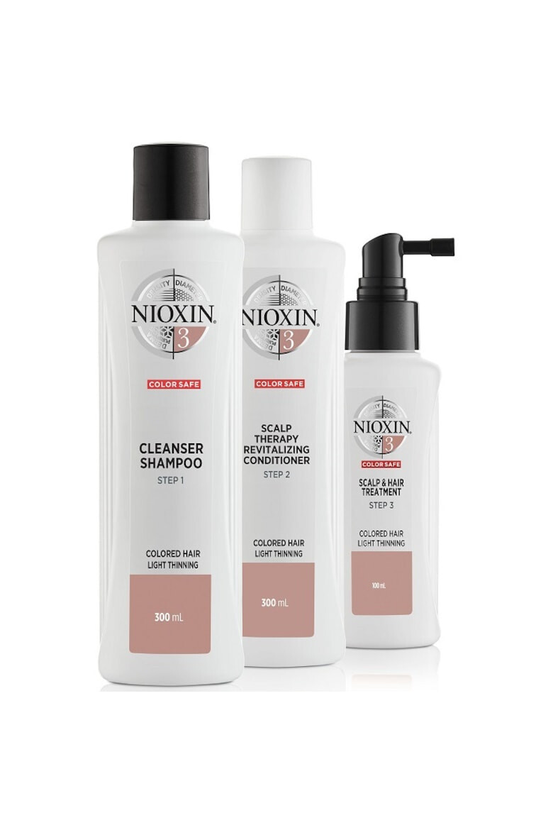 Nioxin Kit impotriva caderii parului vopsit System 3 300 ml+300 ml+100 ml - Pled.ro