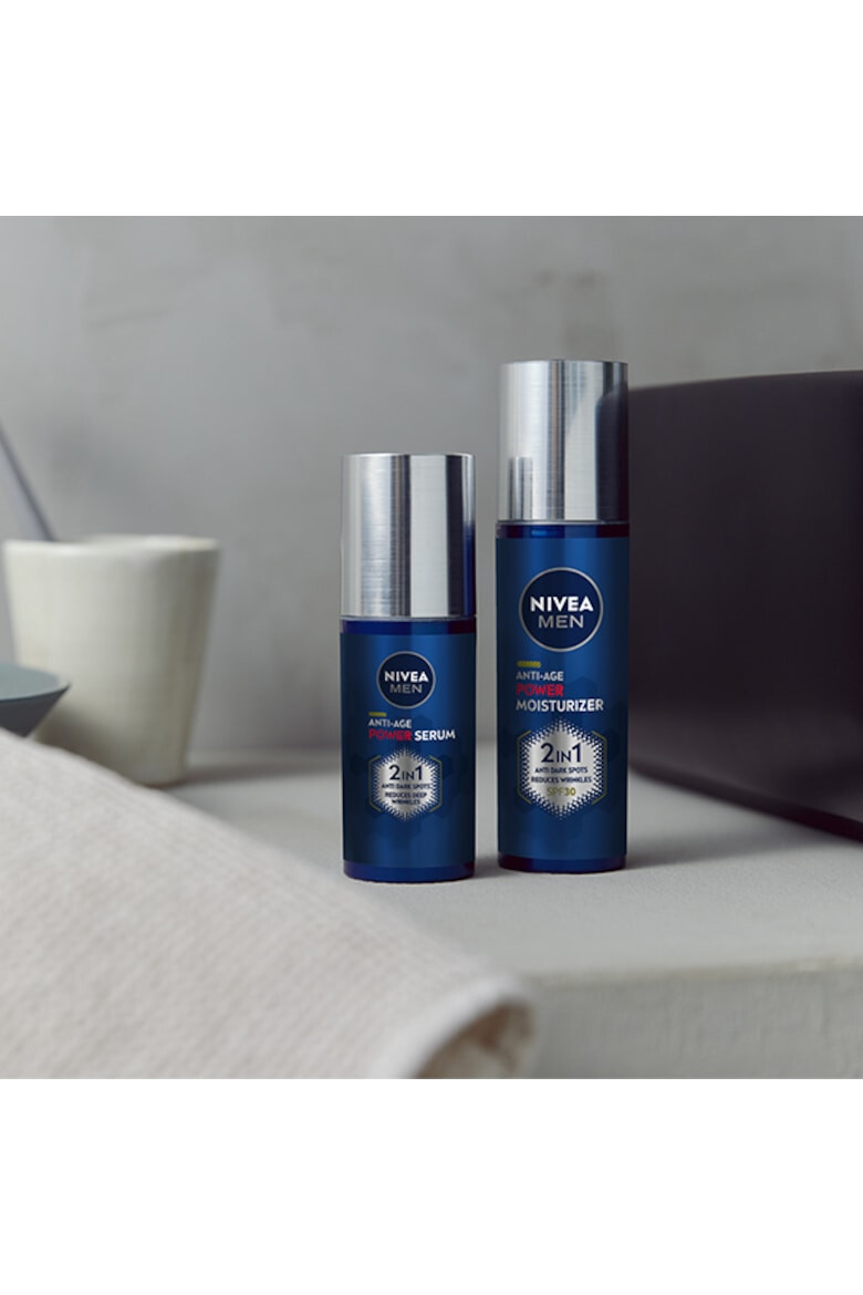 Nivea Men Crema de fata Anti-Age Power 2in1 cu Acid Hialuronic si Luminous630 50 ml - Pled.ro