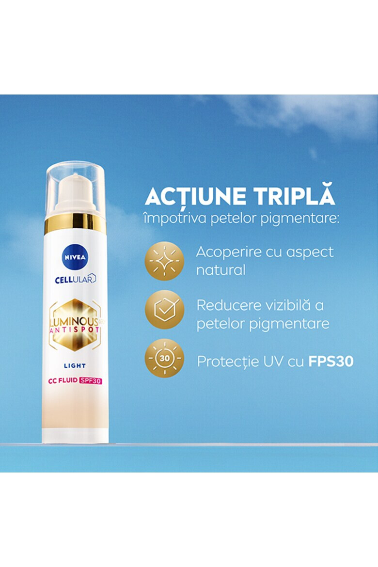 Nivea Crema-fluid de zi Luminous CC 3-in-1 FPS30 30ml - Pled.ro