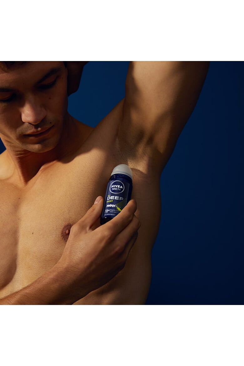 Nivea Men Deodorant roll-on Deep Sport cu formula Maxxtech si actiune 72 ore 50 ml - Pled.ro