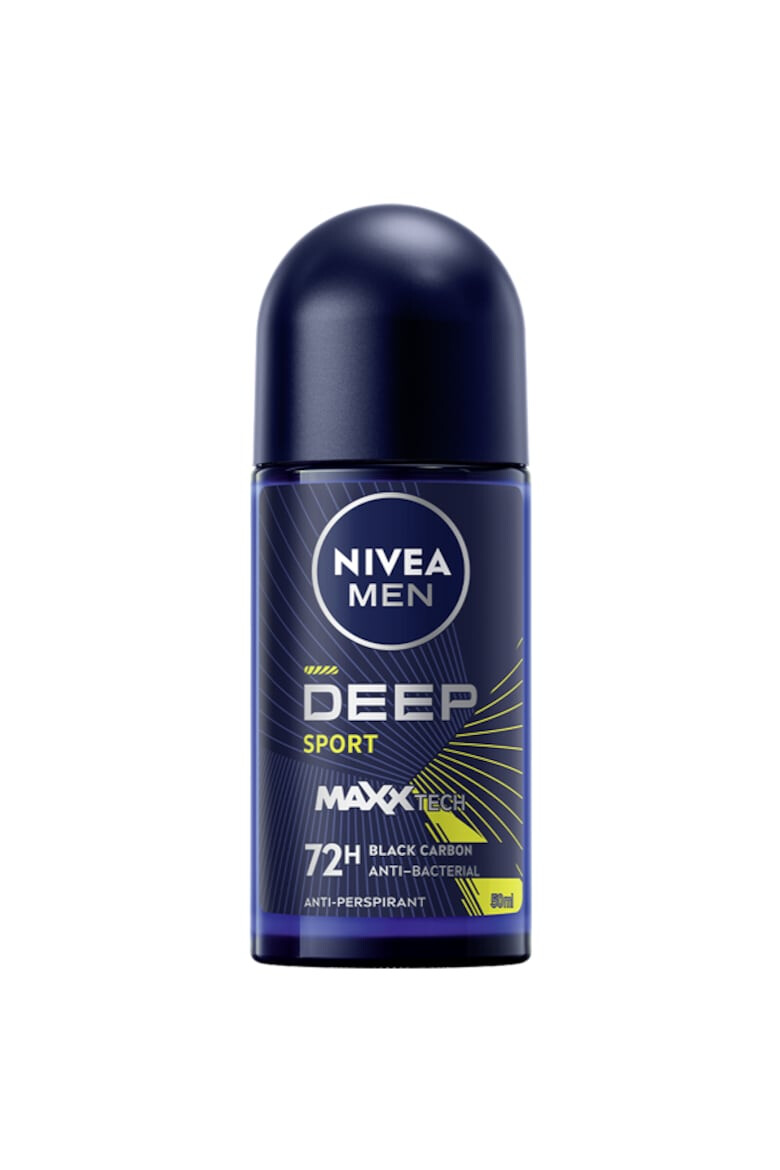 Nivea Deodorant roll-on Men Deep Sport cu formula Maxxtech si actiune 72 ore 50 ml - Pled.ro