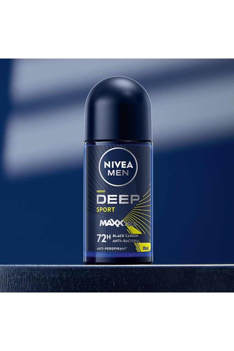 Nivea Deodorant roll-on Men Deep Sport cu formula Maxxtech si actiune 72 ore 50 ml - Pled.ro