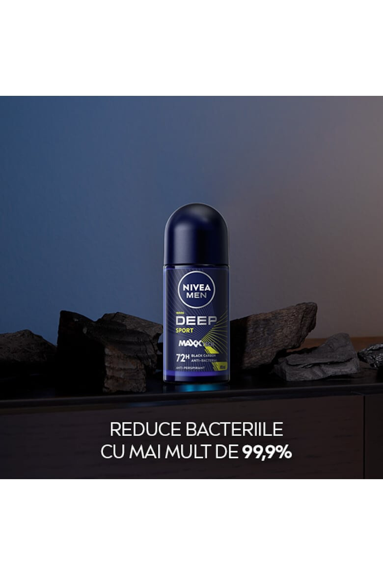 Nivea Deodorant roll-on Men Deep Sport cu formula Maxxtech si actiune 72 ore 50 ml - Pled.ro