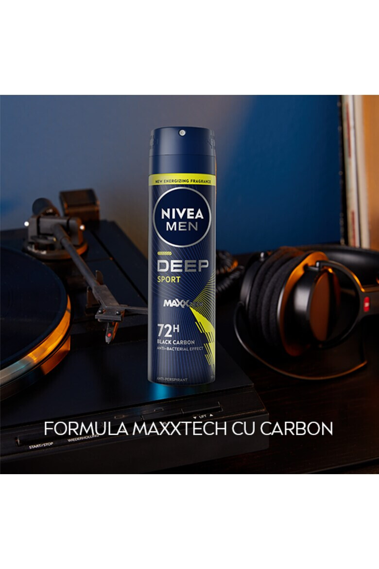 Nivea Men Deodorant spray Deep Sport cu formula Maxxtech si actiune 72 ore 150 ml - Pled.ro