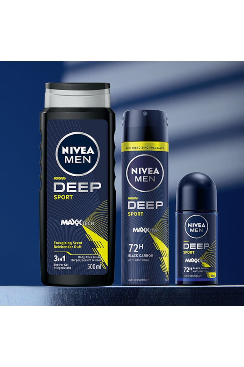 Nivea Men Deodorant spray Deep Sport cu formula Maxxtech si actiune 72 ore 150 ml - Pled.ro