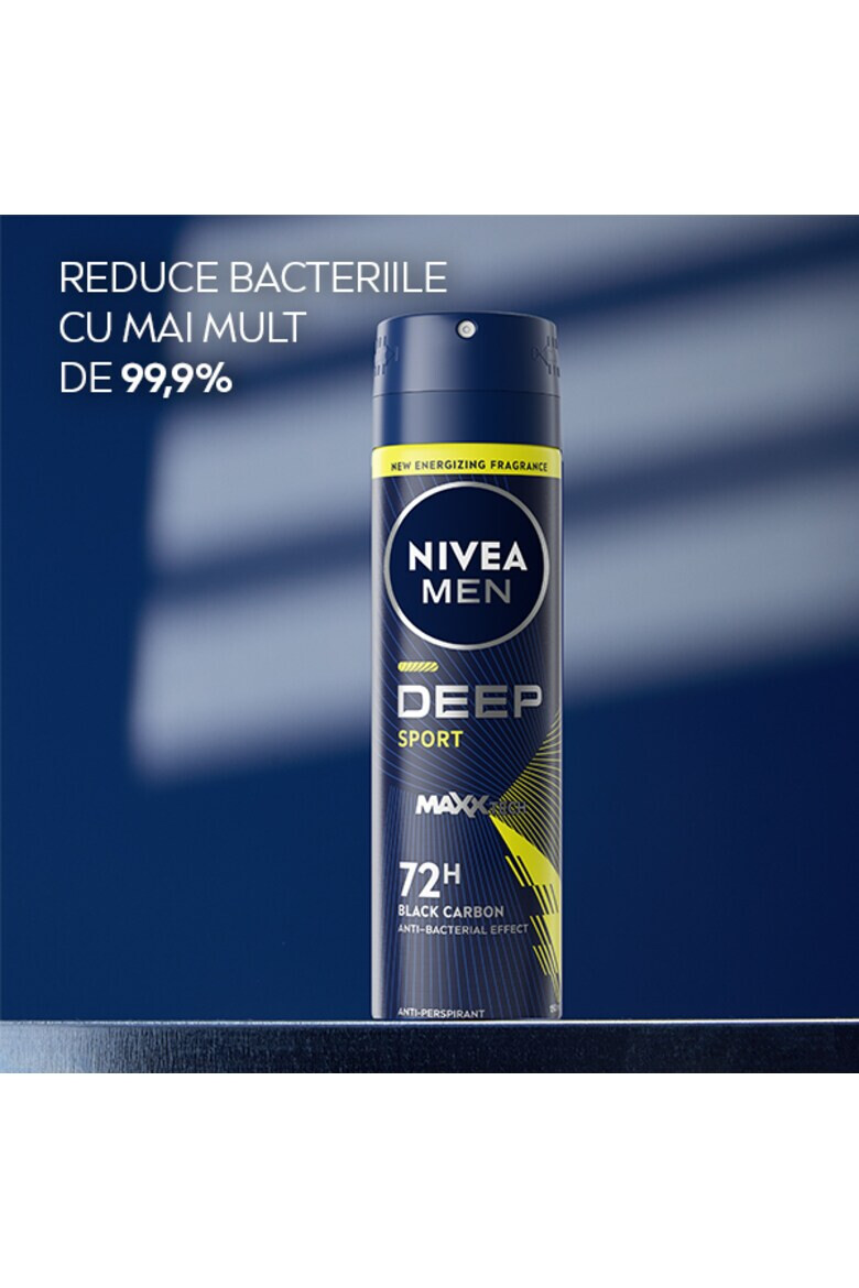 Nivea Men Deodorant spray Deep Sport cu formula Maxxtech si actiune 72 ore 150 ml - Pled.ro