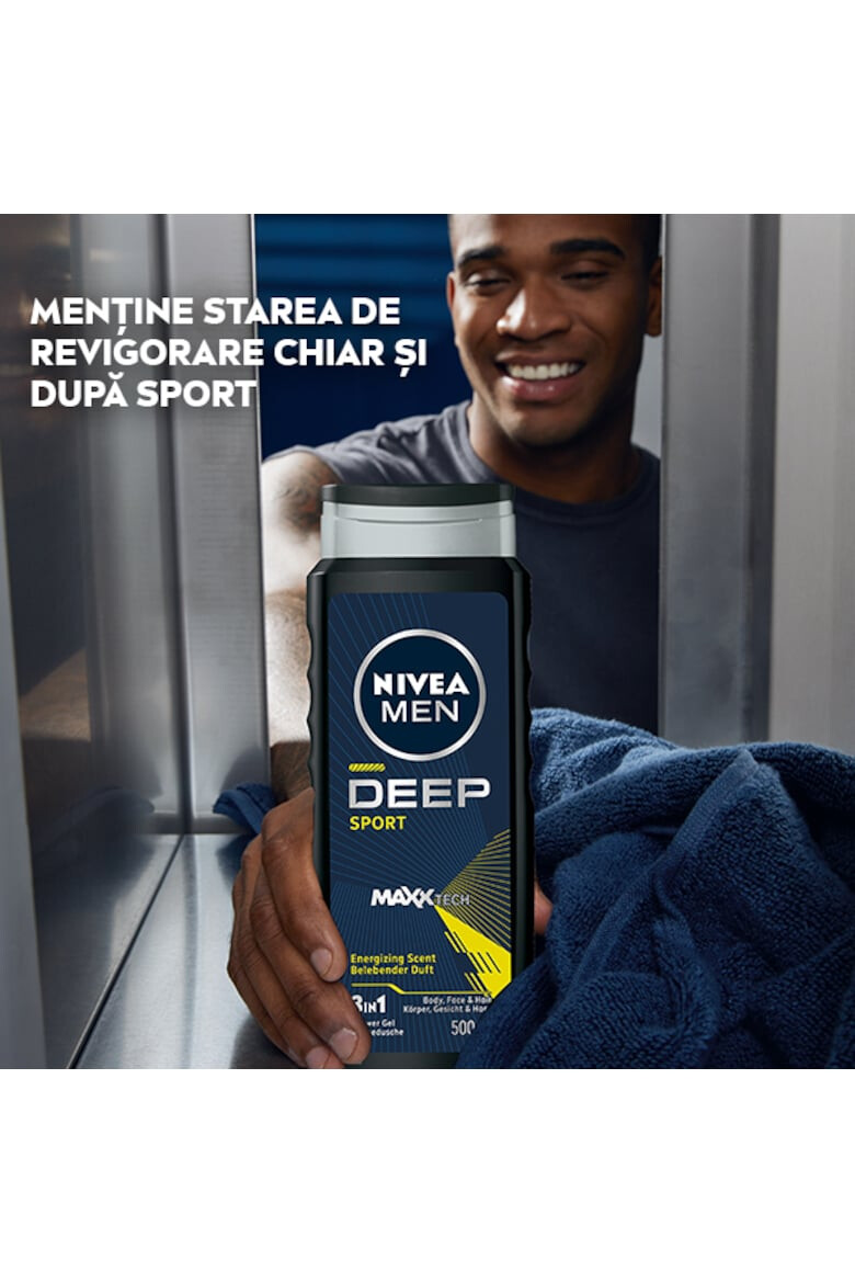 Nivea Men Gel de dus Deep Sport cu formula Maxxtech 500 ml - Pled.ro