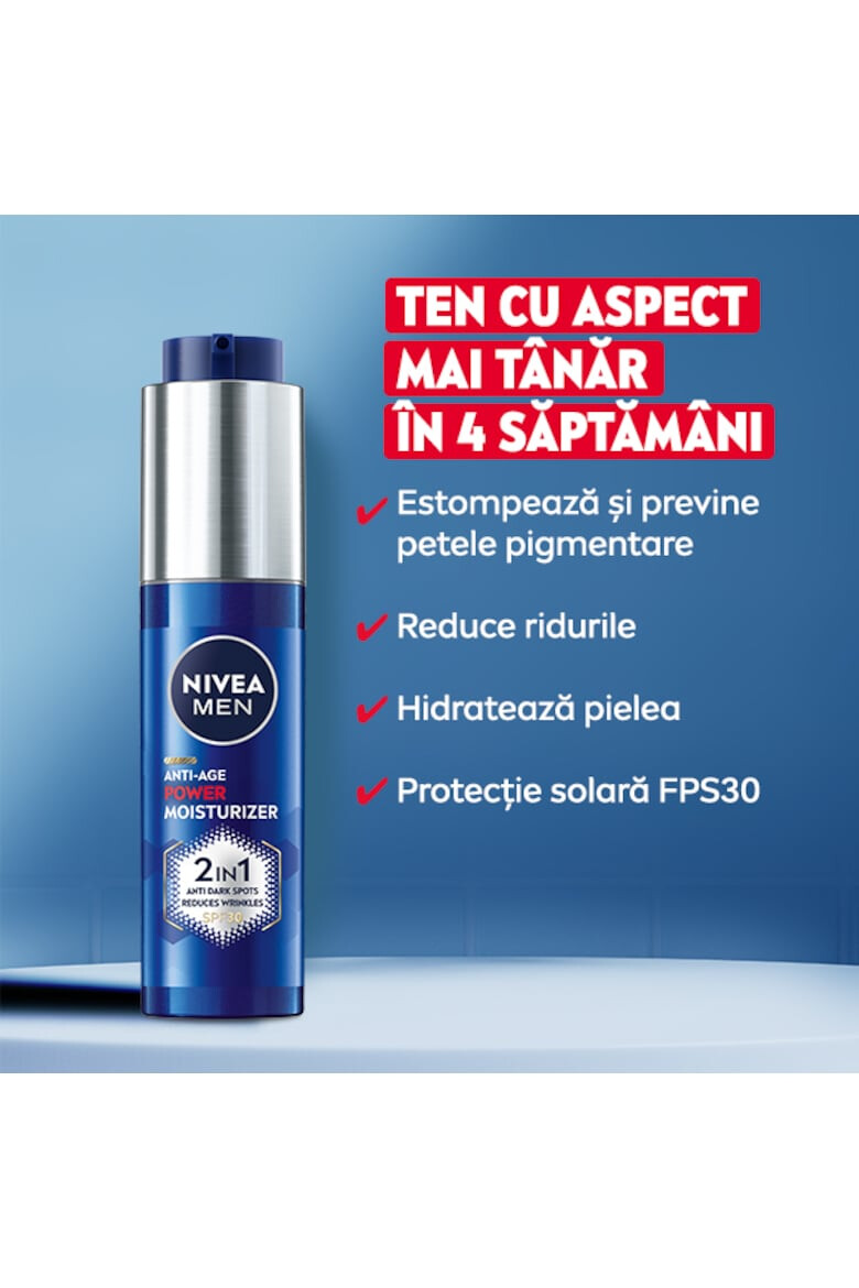 Nivea Men Crema de fata Anti-Age Power 2in1 cu Acid Hialuronic si Luminous630 50 ml - Pled.ro