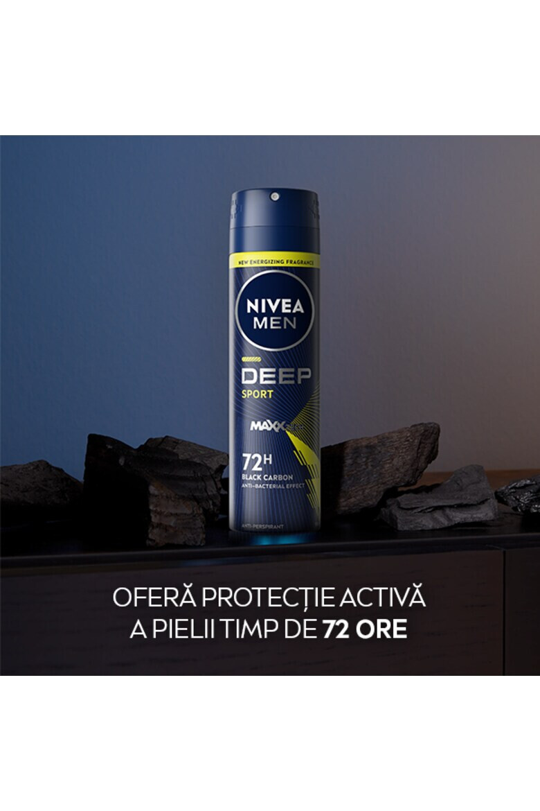 Nivea Men Deodorant spray Deep Sport cu formula Maxxtech si actiune 72 ore 150 ml - Pled.ro