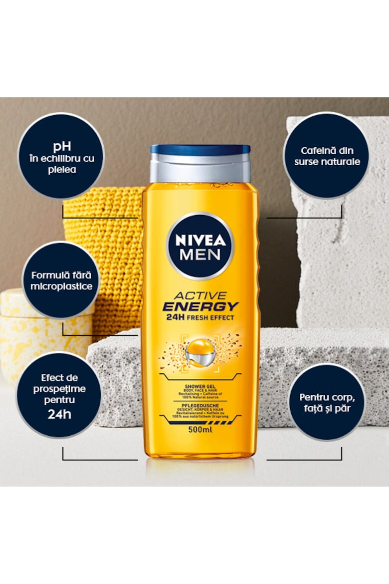 Nivea Men Gel de dus Active Energy 500 ml - Pled.ro