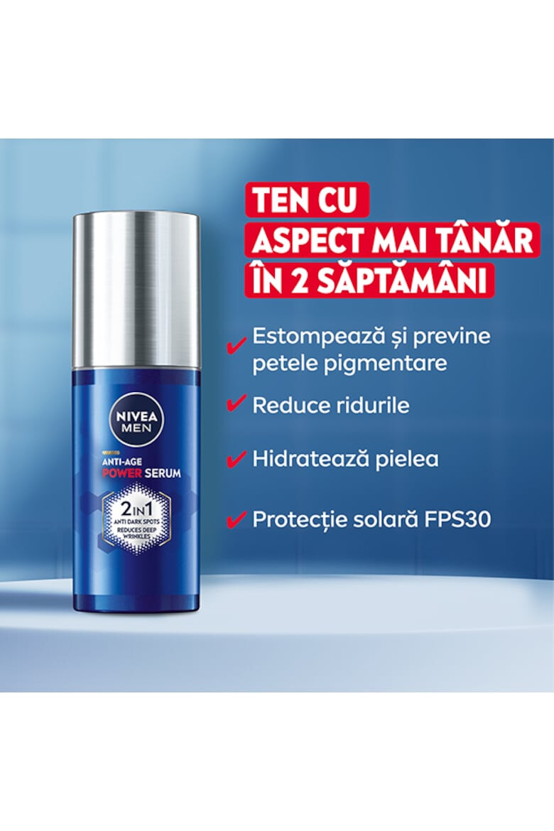 Nivea Men Serum Anti-Age Power 2in1 cu Acid Hialuronic si Luminous 630 30 ml - Pled.ro