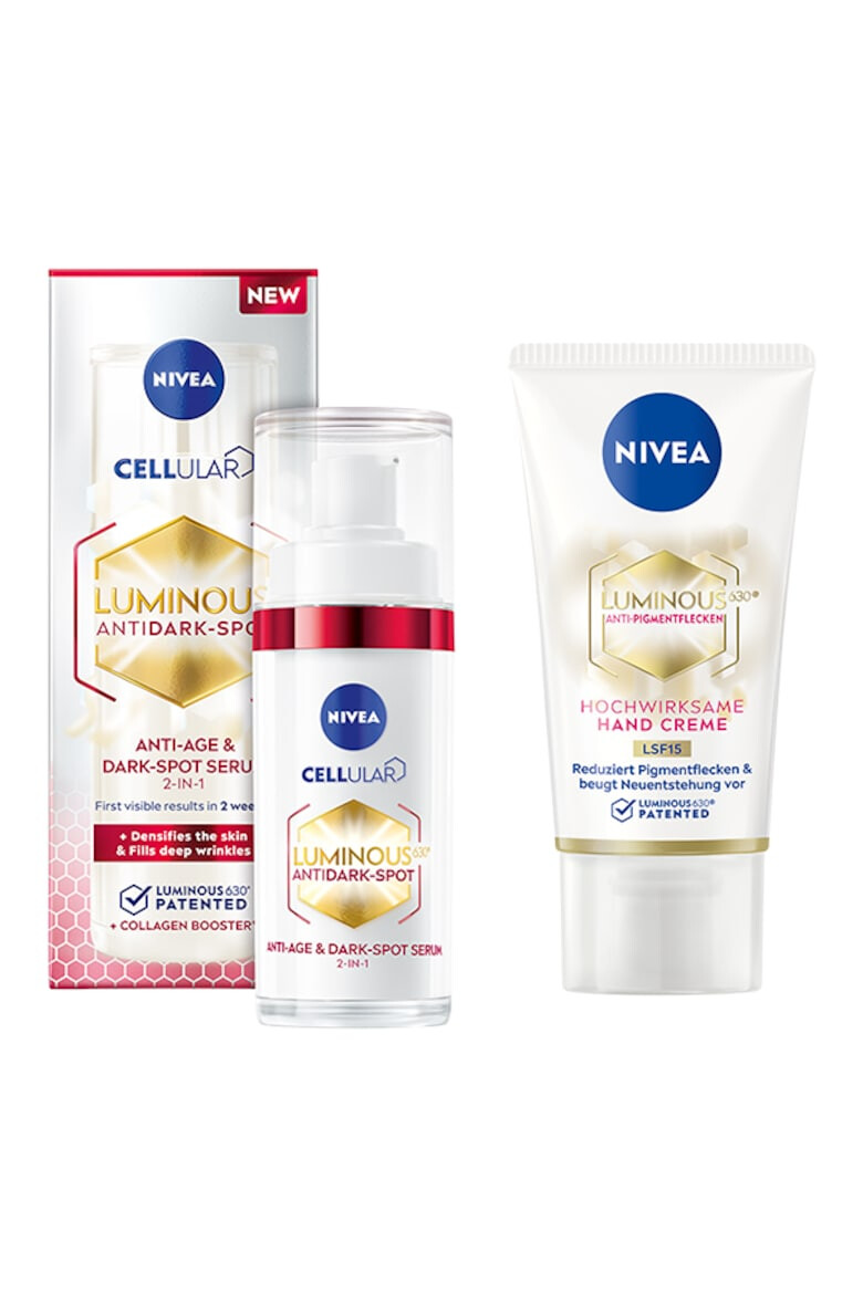 Nivea Pachet: Serum tratament antirid Luminous 30 ml + Crema de maini Luminous 50 ml - Pled.ro