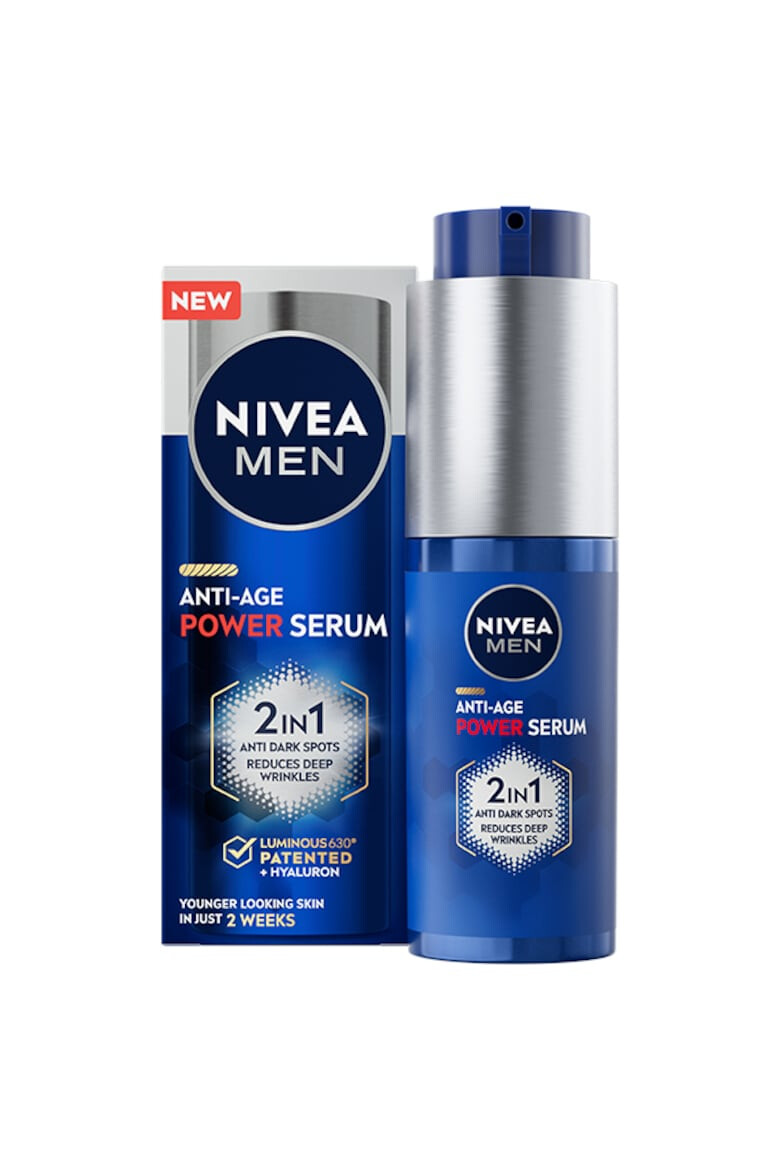 Nivea Men Serum Anti-Age Power 2in1 cu Acid Hialuronic si Luminous 630 30 ml - Pled.ro