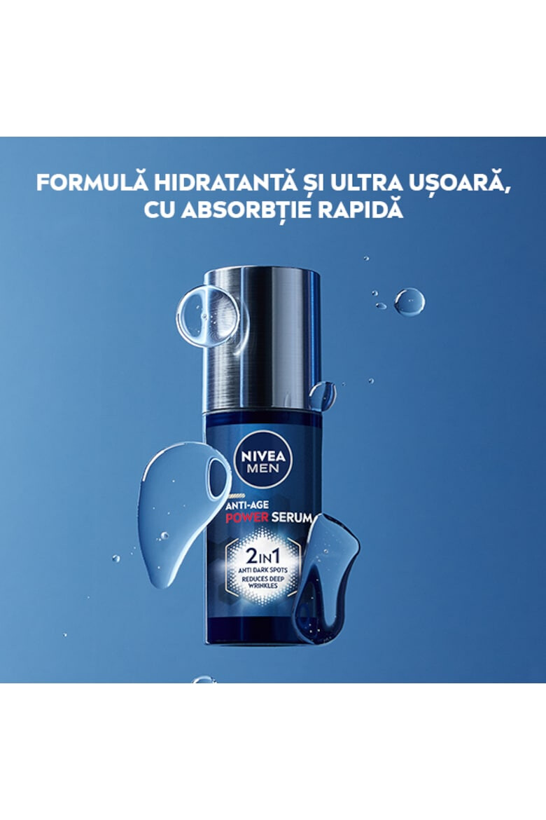 Nivea Men Serum Anti-Age Power 2in1 cu Acid Hialuronic si Luminous 630 30 ml - Pled.ro