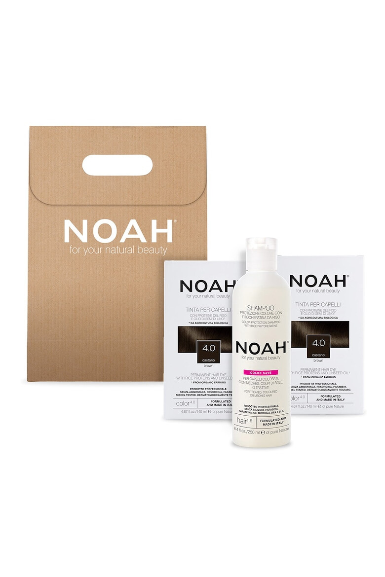 NOAH Set 2+1 Color & Protect: 2x vopsea Saten 4.0 140 ml + Sampon 250 ml - Pled.ro