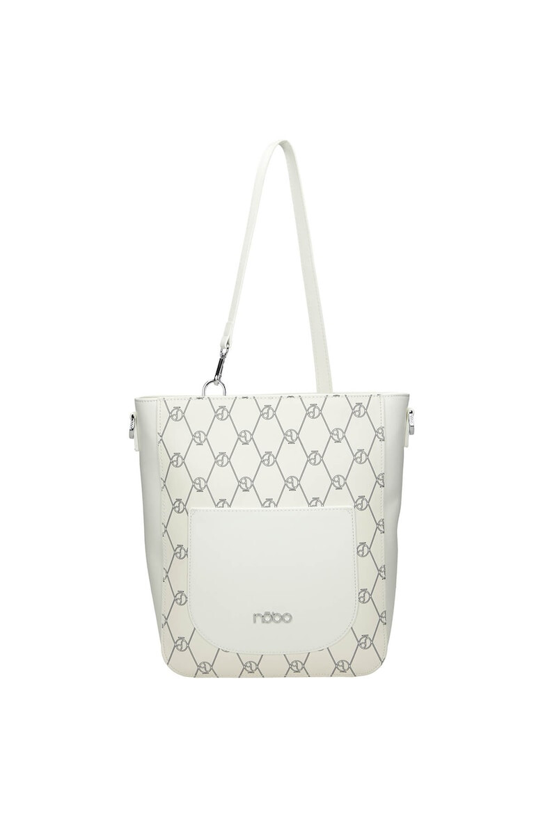 Nobo Geanta shopper Piele ecologica 31 x 31 x 10 cm Alb - Pled.ro