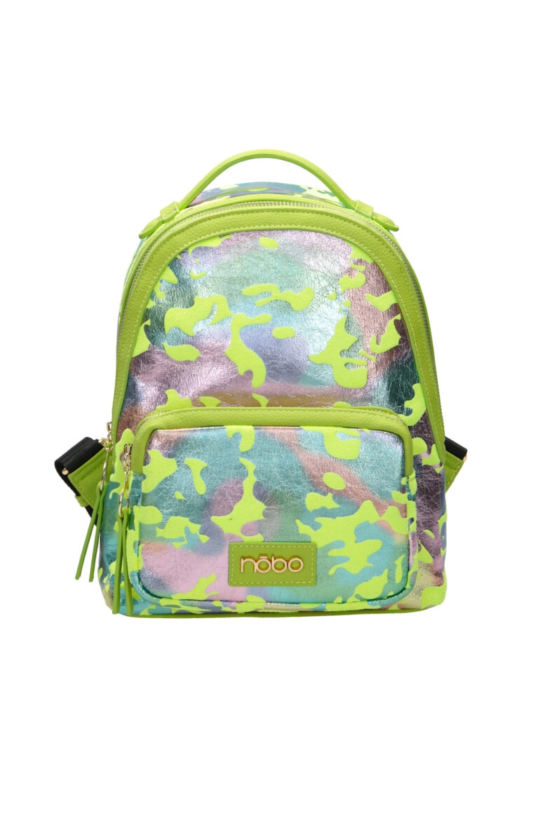 Nobo Rucsac Orchid Piele ecologica 25X28X10 cm Verde Moro - Pled.ro