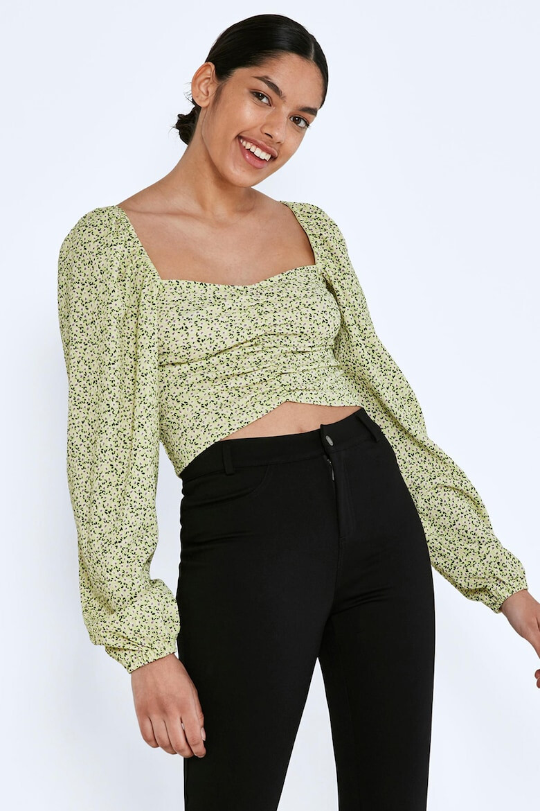 Noisy May Bluza crop cu imprimeu floral - Pled.ro