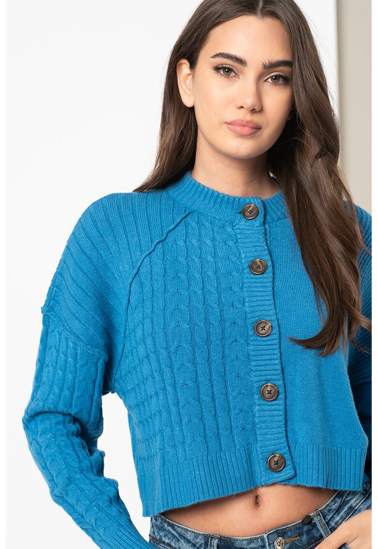 Noisy May Cardigan crop cu maneci cazute Katie - Pled.ro