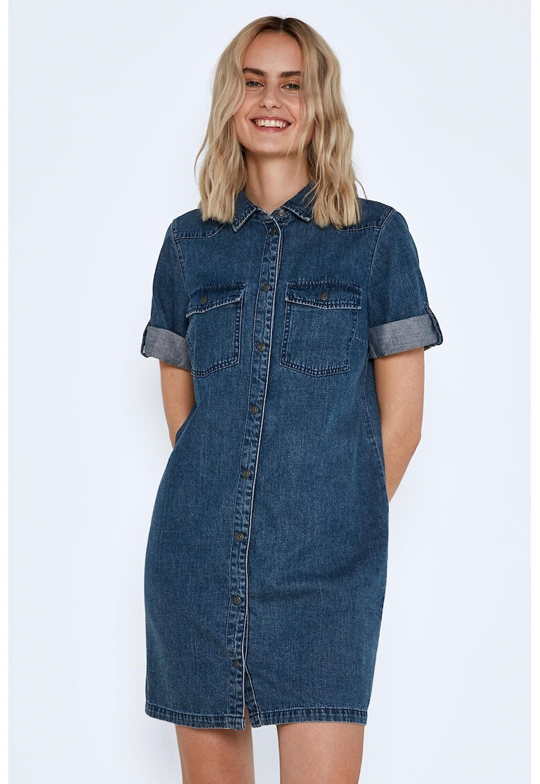 Noisy May Rochie din denim cu maneci scurte - Pled.ro