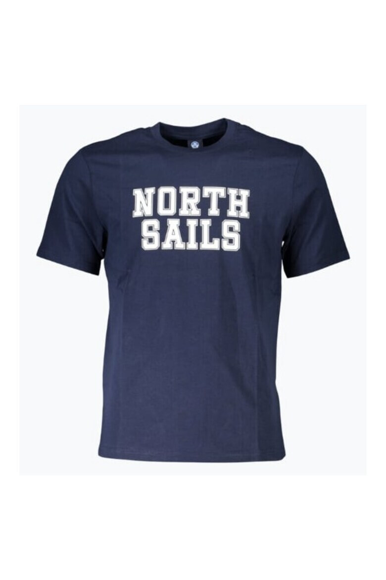 North Sails Tricou barbati cu decolteu la baza gatului si imprimeu cu logo bleumarin inchis - Pled.ro