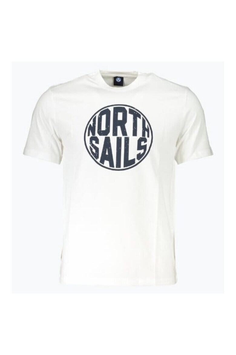 North Sails Tricou barbati din bumbac cu imprimeu cu logo si croiala Regular fit alb - Pled.ro