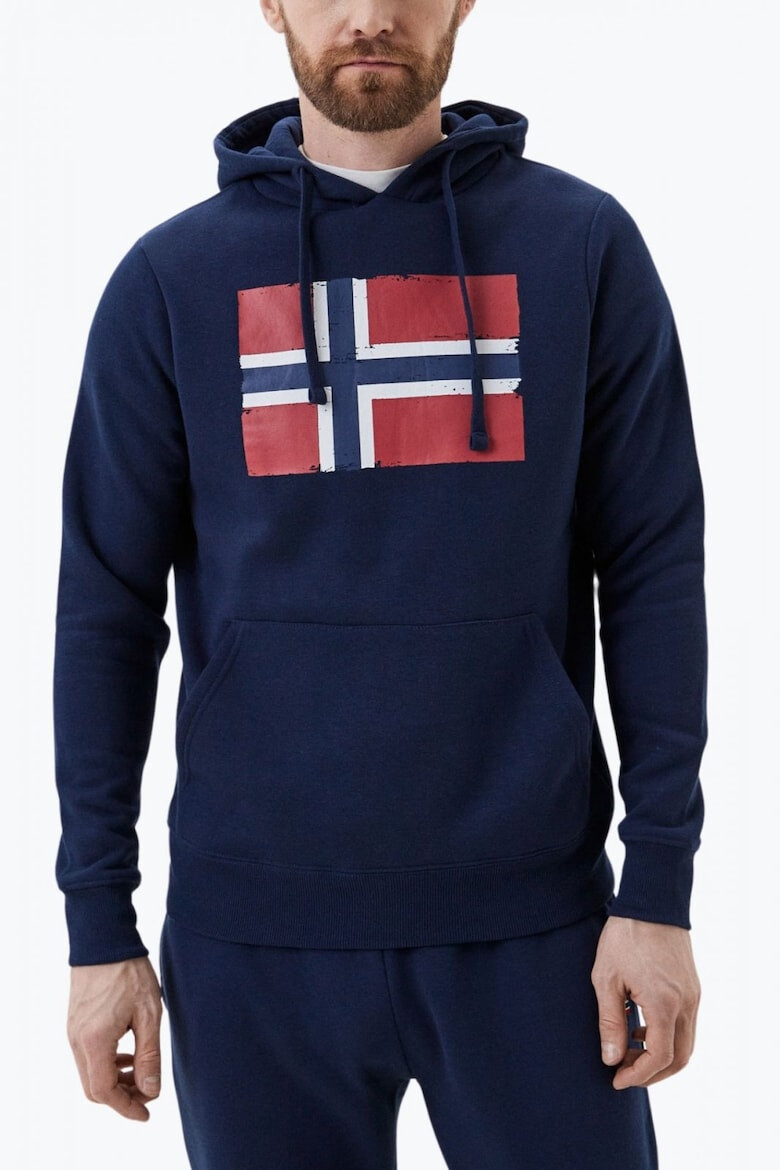 Norway Hanorac barbati cu imprimeu cu logo bleumarin - Pled.ro