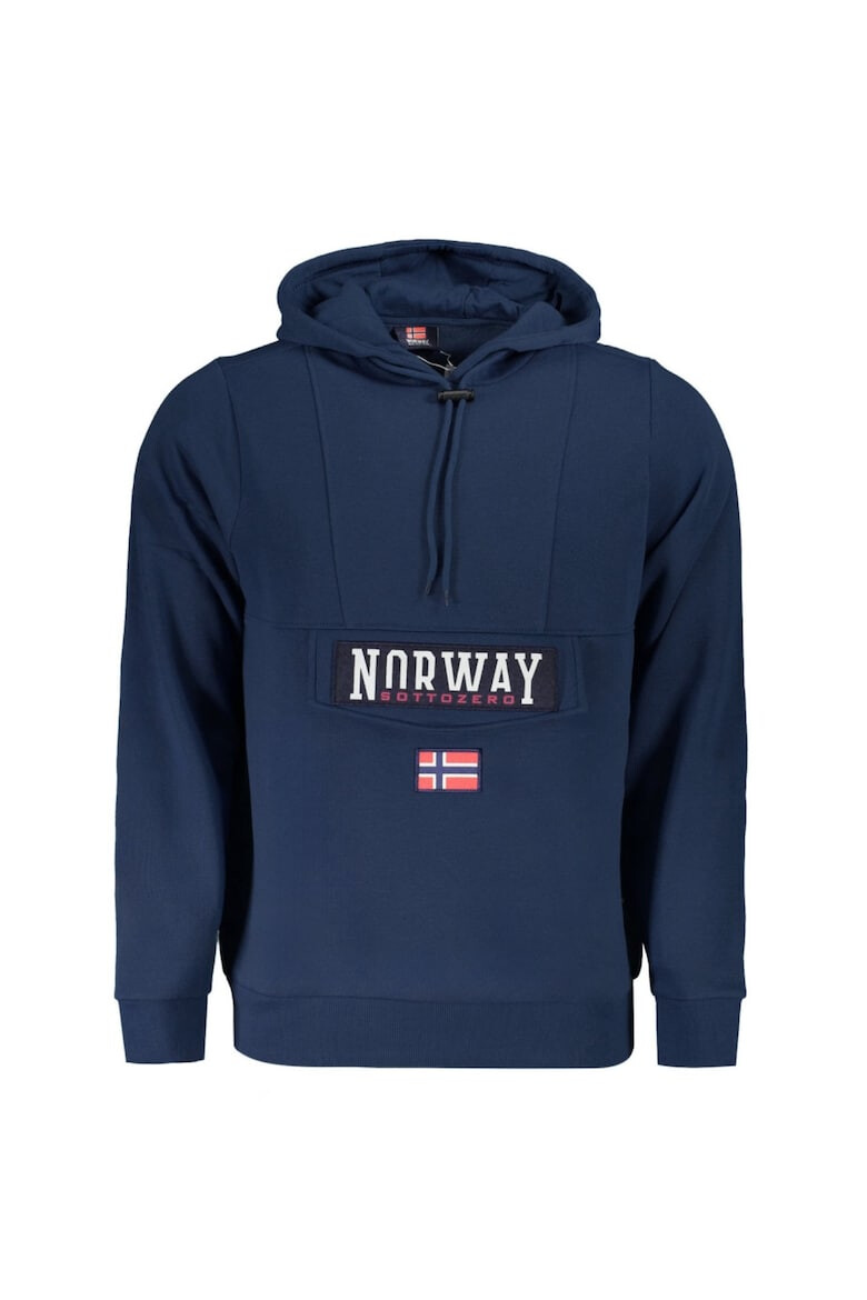 Norway Hanorac barbati cu imprimeu cu logo fara fermoar Bleumarin inchis - Pled.ro