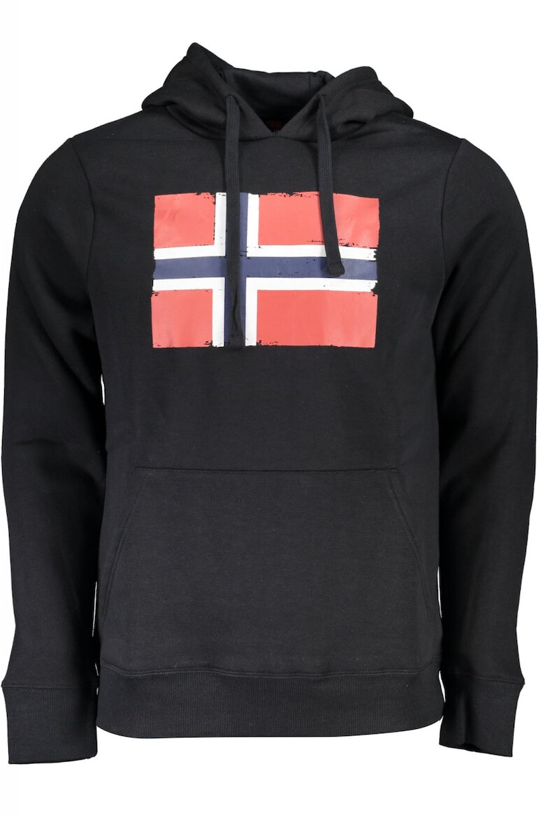 Norway Hanorac barbati cu imprimeu cu logo negru - Pled.ro