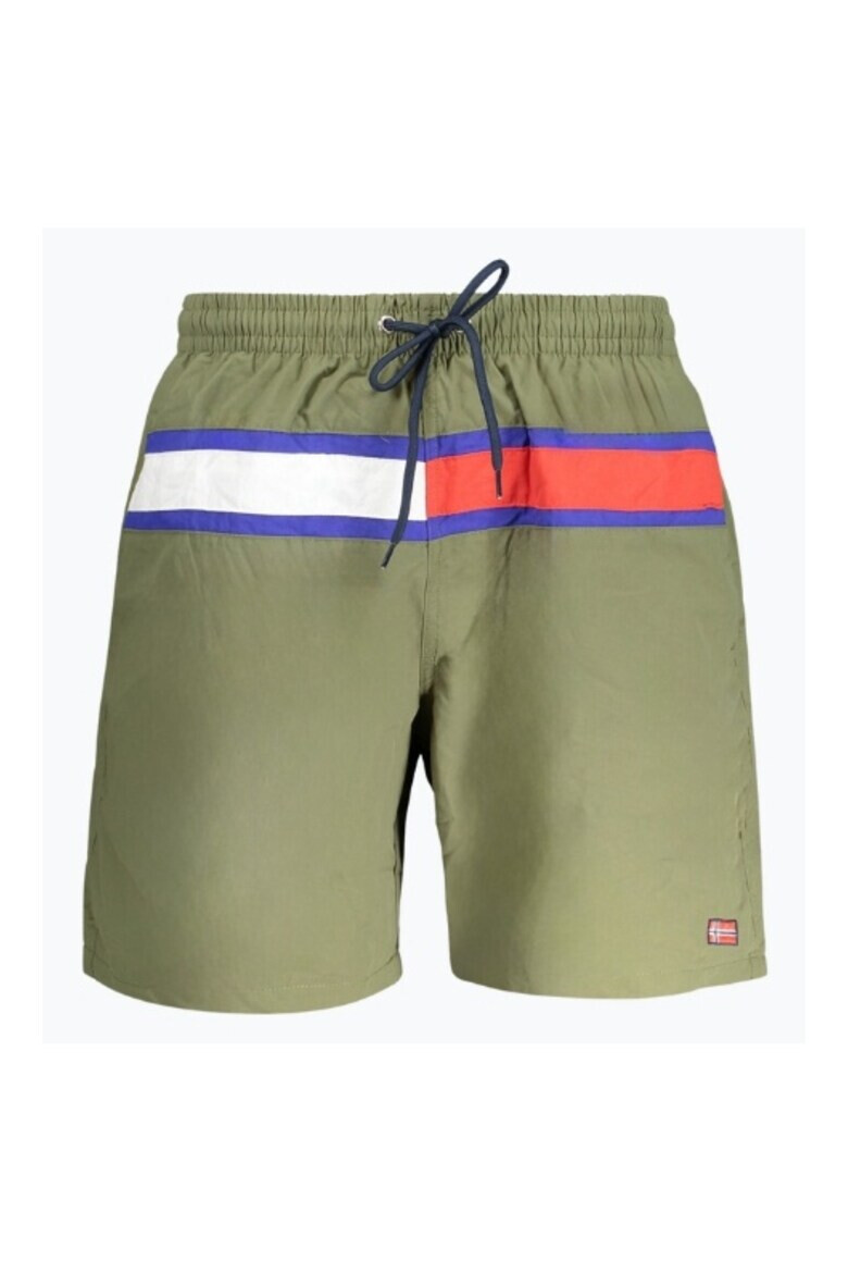 Norway Pantaloni scurti barbati pentru inot cu logo si croiala Regular fit Verde - Pled.ro