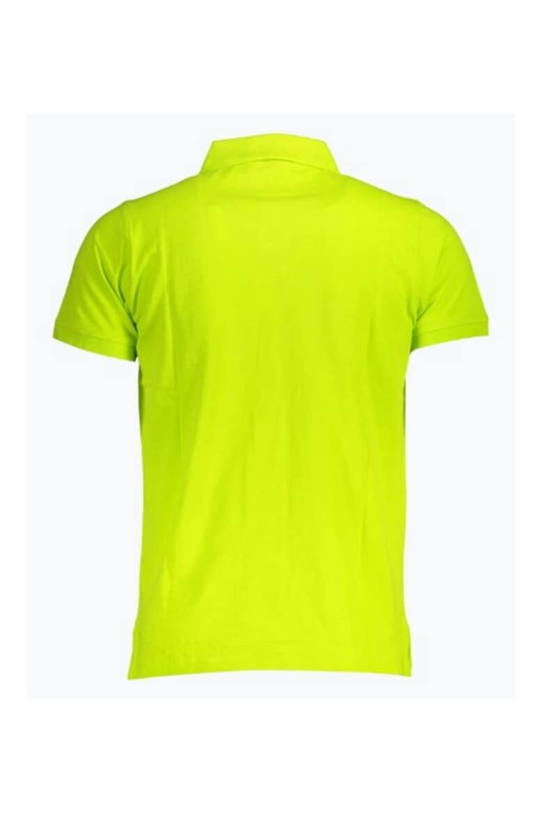 Norway Tricou polo barbati cu logo din bumbac Galben neon - Pled.ro