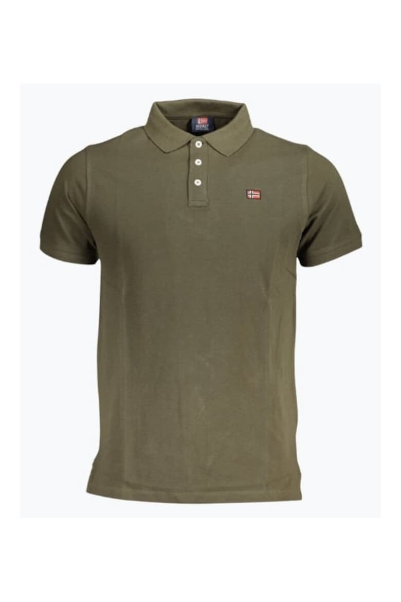 Norway Tricou polo barbati cu logo din bumbac Olive - Pled.ro