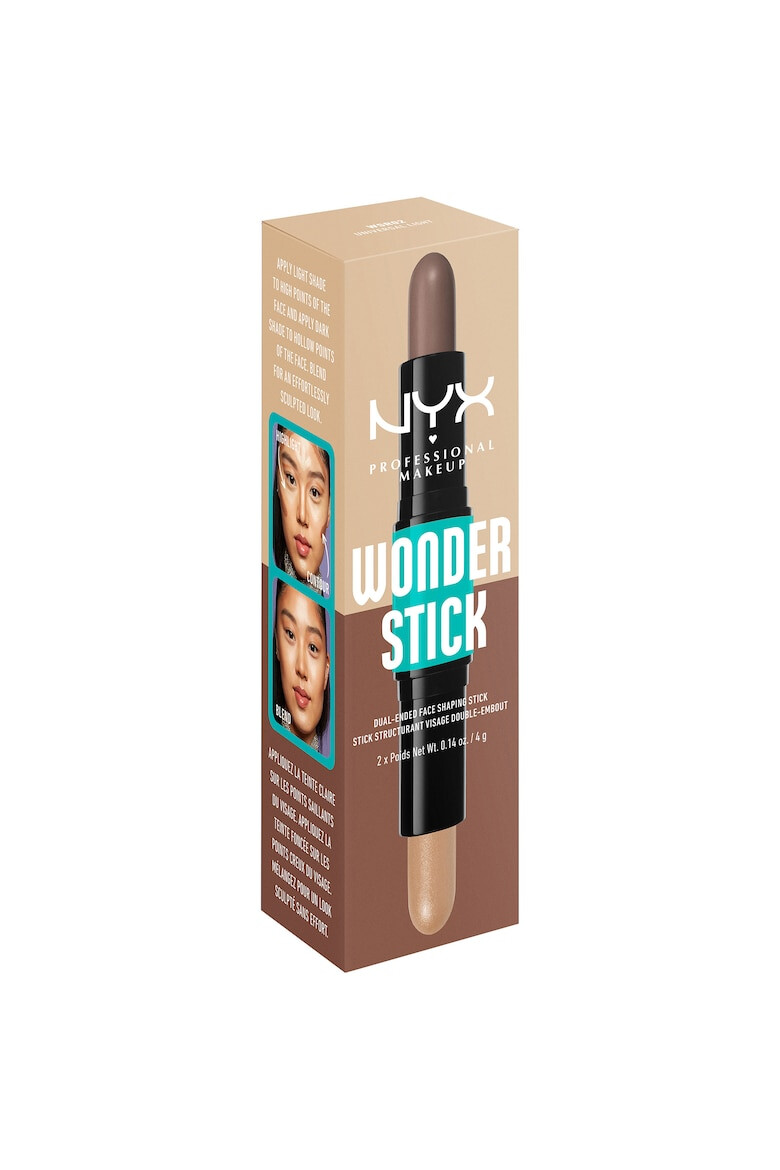 NYX Professional Makeup Stick de iluminare si conturare Wonder Stick Dual Face Lift 8 gr - Pled.ro