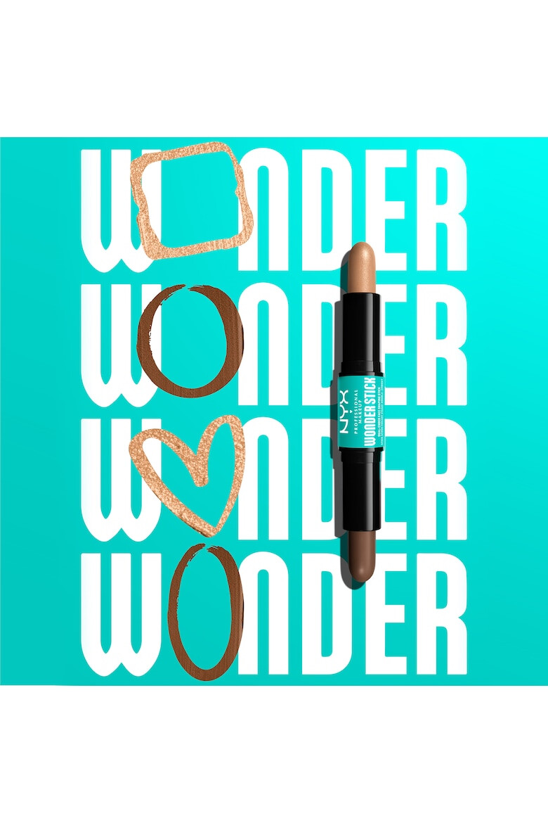 NYX Professional Makeup Stick de iluminare si conturare Wonder Stick Dual Face Lift 8 gr - Pled.ro