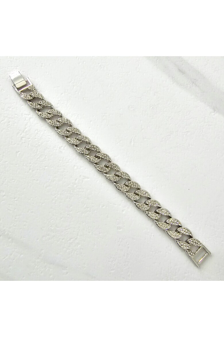 OEM Bratara Cuban Chain din inox incrustat cu zirconiu Unisex - Pled.ro