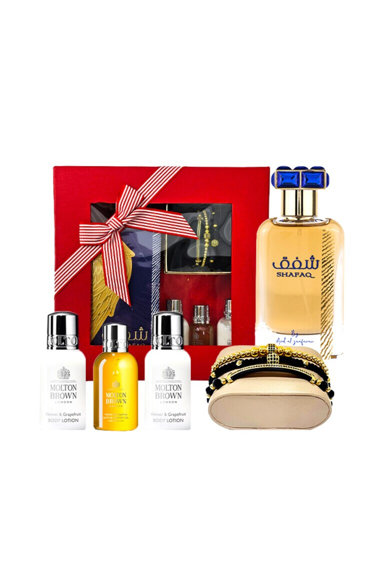 OEM Set Ocean Odyssey Apa de Parfum Lattafa Bade'e Al Oud Amet 100 ml Set 3 bratari din otel inoxidabil onix si zirconiu Gel de Dus Molton Brown Vetiver & Grapefruit Bath 30 ml 2 x Lotiune de corp Molton Brown Vetiver & Grapefruit 50 ml - Pled.ro