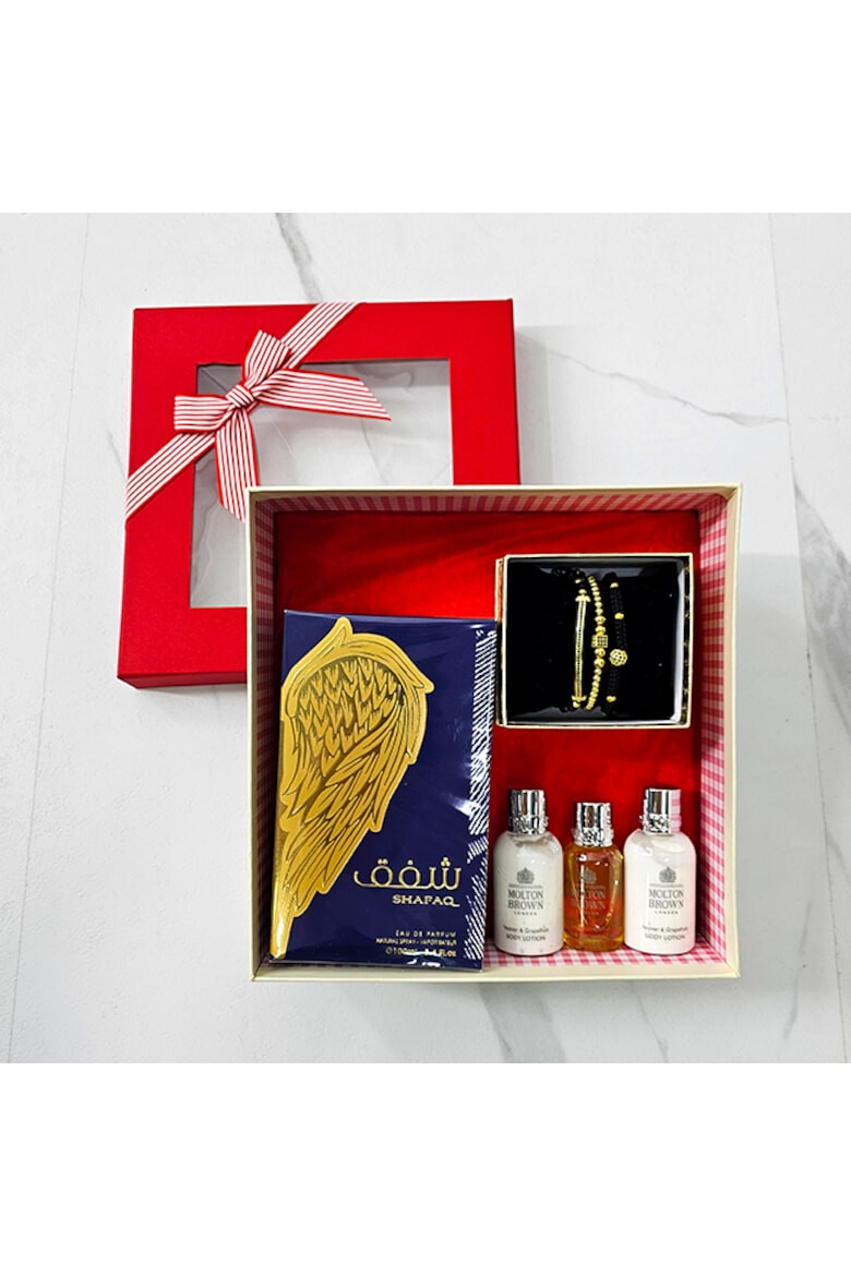 OEM Set Ocean Odyssey Apa de Parfum Lattafa Bade'e Al Oud Amet 100 ml Set 3 bratari din otel inoxidabil onix si zirconiu Gel de Dus Molton Brown Vetiver & Grapefruit Bath 30 ml 2 x Lotiune de corp Molton Brown Vetiver & Grapefruit 50 ml - Pled.ro