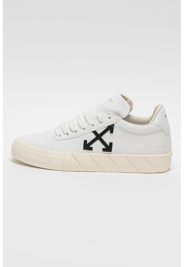 OFF-WHITE Pantofi sport de panza si piele intoarsa Low Vulcanized - Pled.ro