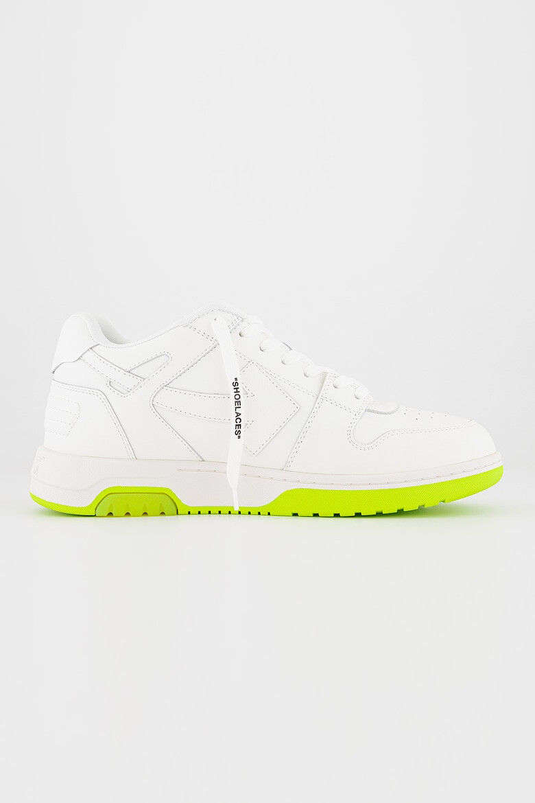 OFF-WHITE Pantofi sport de piele cu garnituri de piele ecologica - Pled.ro