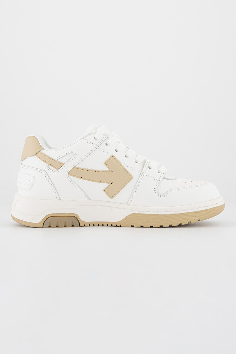 OFF-WHITE Pantofi sport low cut cu garnituri de piele - Pled.ro