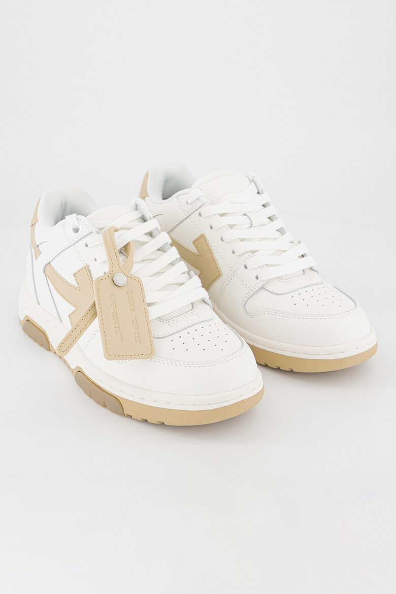 OFF-WHITE Pantofi sport low cut cu garnituri de piele - Pled.ro