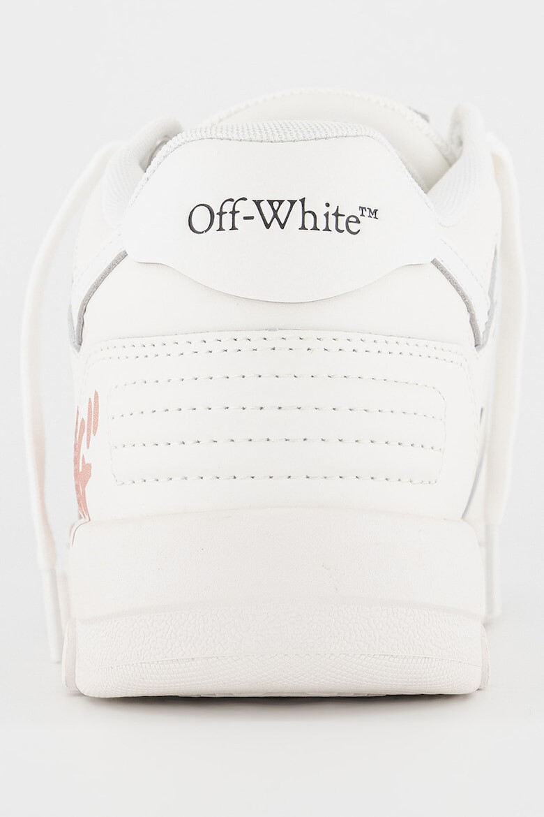 OFF-WHITE Pantofi sport de piele cu insertii de material textil si imprimeu text - Pled.ro