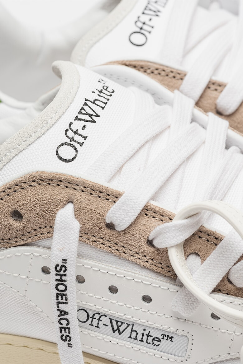 OFF-WHITE Pantofi sport din piele cu garnituri din piele intoarsa - Pled.ro